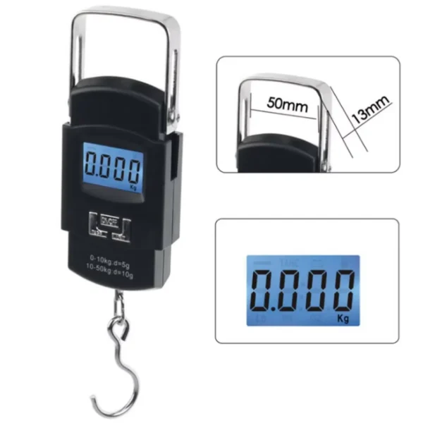 Balança Digital Portátil para Mala, sacolas, Pesca , Até 50kg Compacta Funcional e Prática - Imagem 4