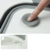 Tábua de Corte Multifuncional, Tábua de Corte Dobrável, Cesta Drenagem Conveniente e Simples, Suprimentos de Cozinha, Novo - Imagem 4