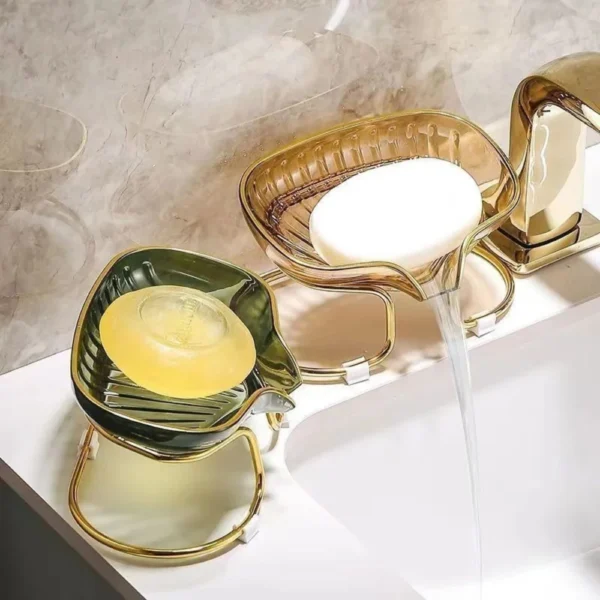 Saboneteira em Formato de Concha com Suporte de Drenagem para Pia de Banheiro e Cozinha - Imagem 2