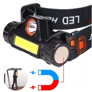 NEVERDIE STORE - Lanterna de Cabeça Led COB Caminhada Pesca Ciclismo High Power ENVIO RAPIDO PARA TODO O BRASIL