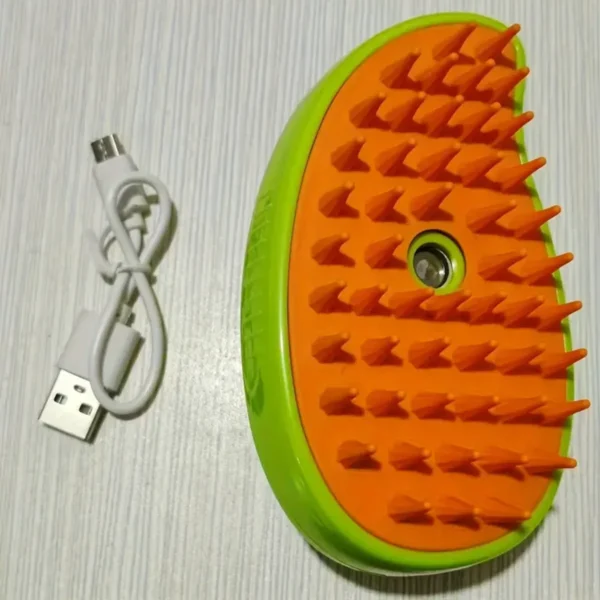 Escova a vapor para cão e gato, pulverizador elétrico para massagem, pet grooming ferramenta, 3 em 1 pente de massagem - Imagem 3