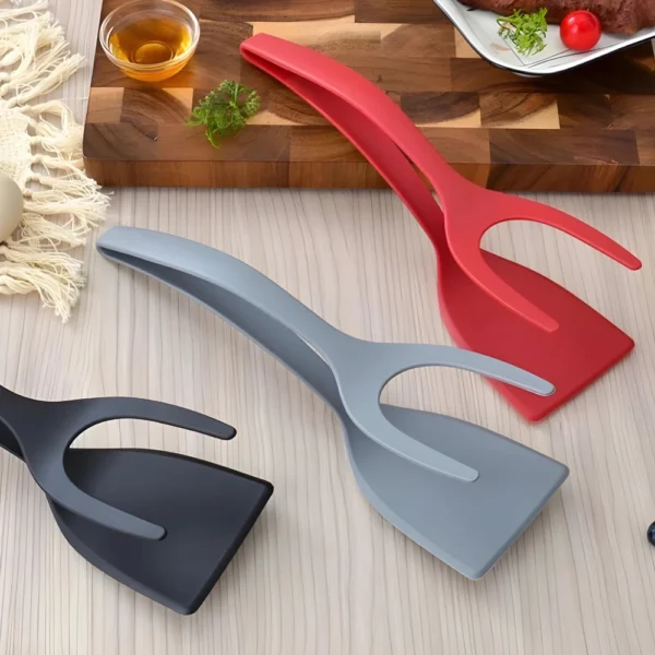 Espatula De Nylon Multiuso Com Pegador Para Ovos Bife Panqueca Tapioca - Imagem 3