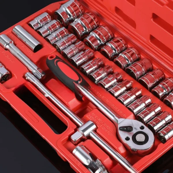KIT Chave Catraca Reversível Soquetes 46 Peças c/Maleta - Imagem 5