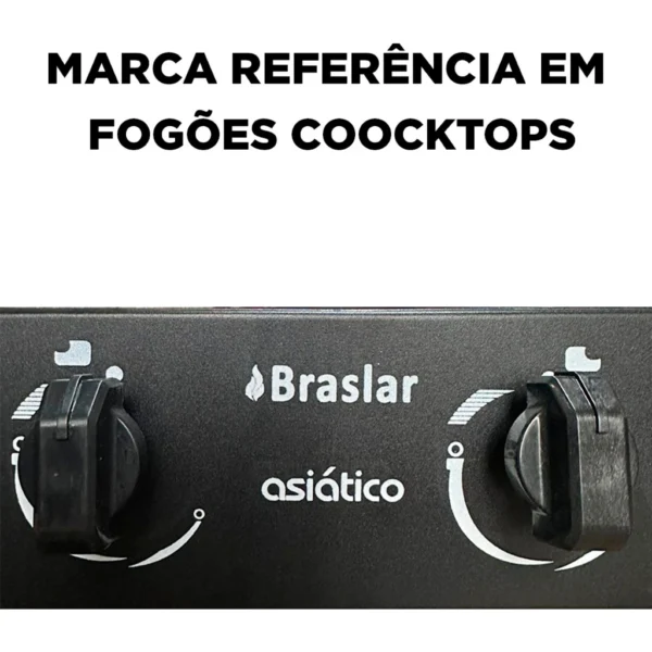 Fogão Cooktop De Mesa Portátil A Gás 4 Bocas Braslar Bivolt - Imagem 5