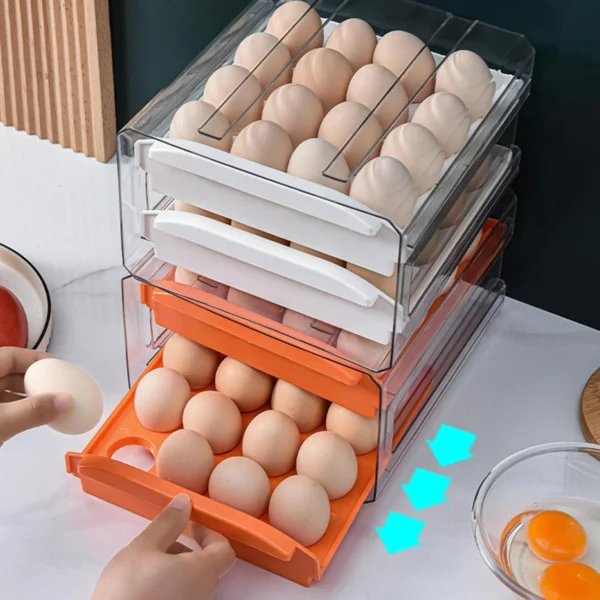 Prateleira para ovos Rolagem automática, caixa de armazenamento, - Imagem 4