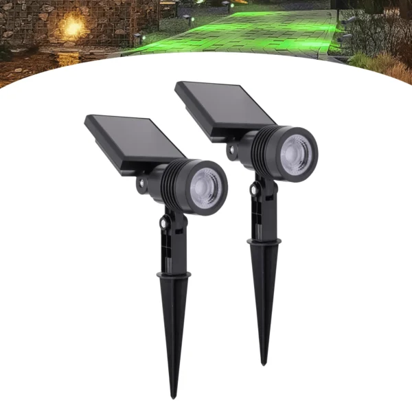 Kit 2 Luminária Espeto Jardim Led Energia Solar 10w Spot