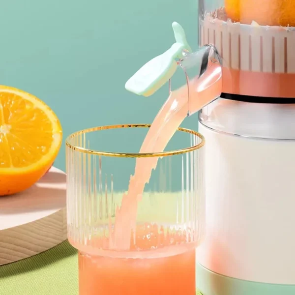 Espremedor Elétrico de Laranja Limão  Sem Fio Para Home Office Usb Extrator Frutas Pressão Portáti - Imagem 4