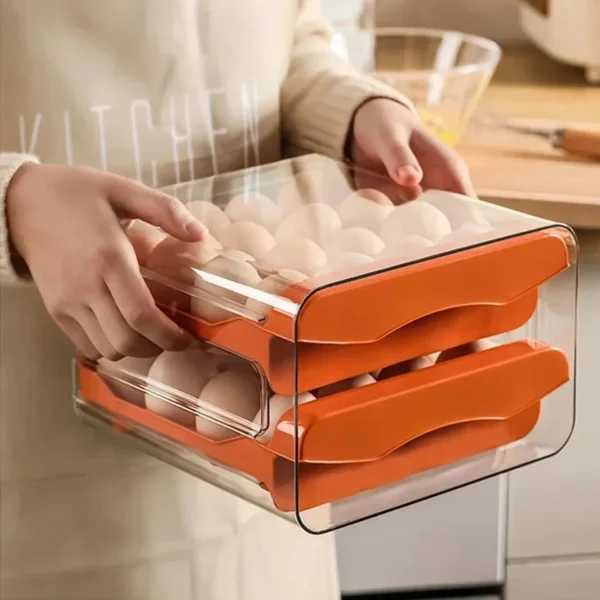 Prateleira para ovos Rolagem automática, caixa de armazenamento, - Imagem 2