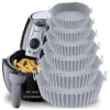 Kit 6 Capas Protetoras de AirFryer de Silicone Redonda Air Fryer e Forno Fritadeira Elétrica Praticidade na Cozinha