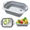 Tábua de Corte Multifuncional, Tábua de Corte Dobrável, Cesta Drenagem Conveniente e Simples, Suprimentos de Cozinha, Novo