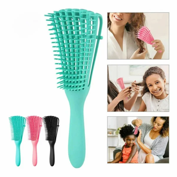 Escova Polvo Detangler para Cabelos Cacheados - Sortido - Desembarace com Facilidade e Realce a Beleza dos Seus Cachos - Imagem 3