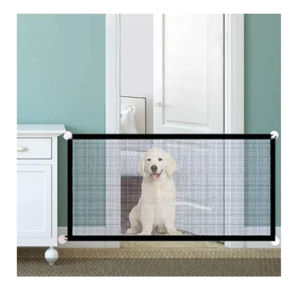 Tela Porta Retratil Protecao Cachorro Bebe Pet Segurança - Imagem 2