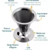 Café Filtro Coador Inox 103 Extra Grande Reutilizável WL-2319 - Imagem 4
