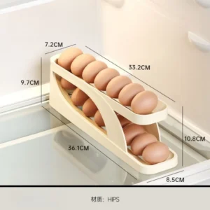 Dispenser Automático De Ovos 2 Andares Para Refrigerador Bancada Organizador de Cozinha
