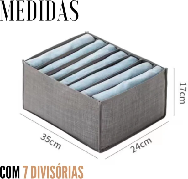 Organizador Comeia de Roupas, Cômoda, Guarda-Roupa, Armário 7 Divisórias Compartimentos - Imagem 4