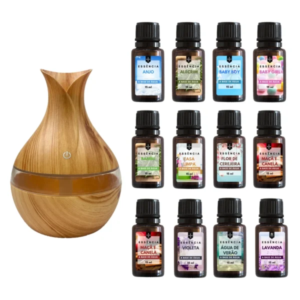 Kit 5 Essências Para Difusor Ariomatizador e Umidificador de Ambiente Hidrossolúvel 15ml - Imagem 3
