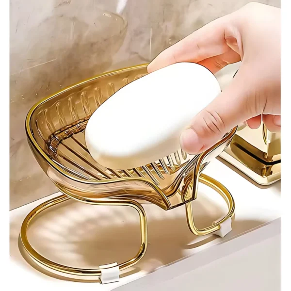 Saboneteira em Formato de Concha com Suporte de Drenagem para Pia de Banheiro e Cozinha - Imagem 3