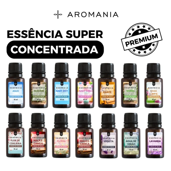 Kit 5 Essências Para Difusor Ariomatizador e Umidificador de Ambiente Hidrossolúvel 15ml - Imagem 2