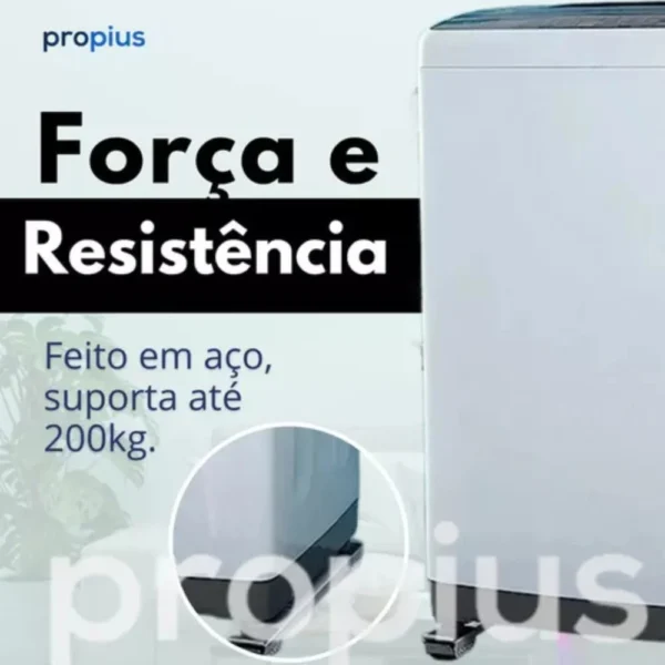 Base com Rodas Regulavel ajuda mover Lavadora de Roupa, Fogão, Geladeira e objetos ate 200 kg - Imagem 5