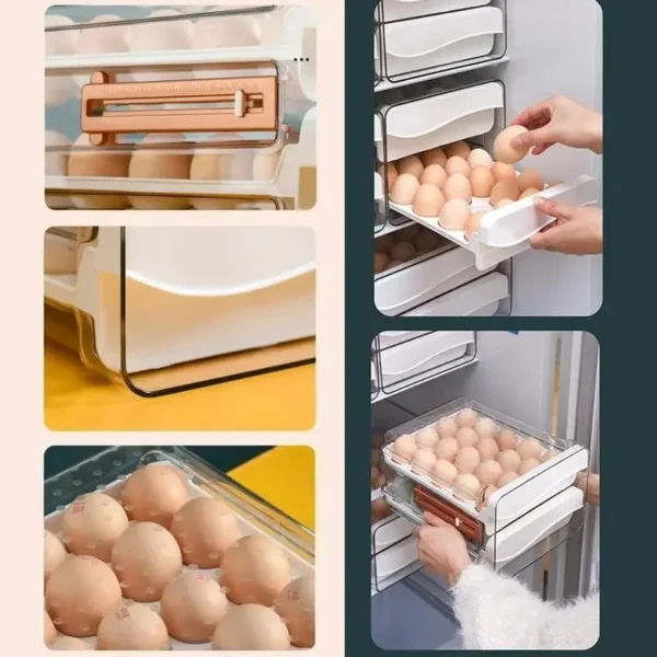 Prateleira para ovos Rolagem automática, caixa de armazenamento, - Imagem 3