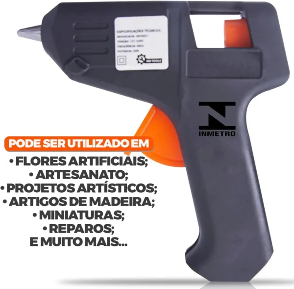 Pistola De Cola Quente 20w~40w Bivolt 127-220v Bastão Grosso - Imagem 2