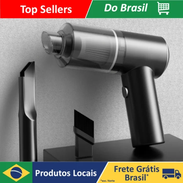 Mini Aspirador De Pó Elétrico - Usb Portátil Completo Linha Premium Carro E Casa - Imagem 2