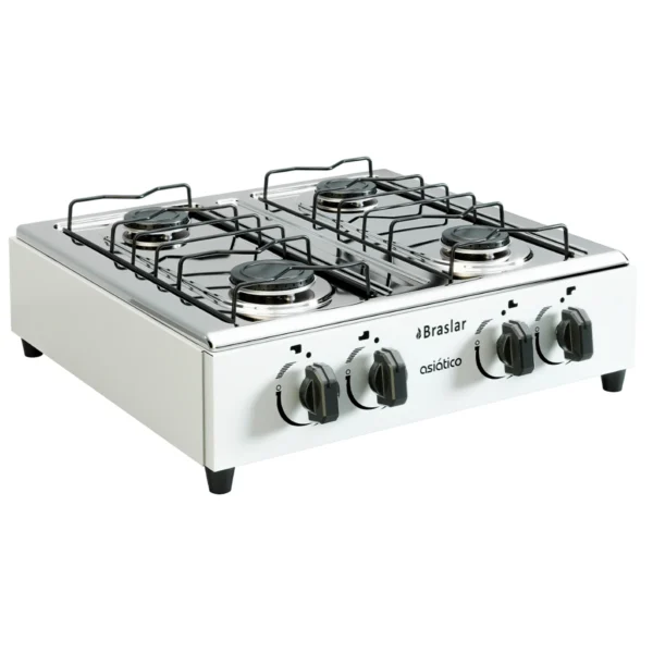 Fogão Cooktop De Mesa Portátil A Gás 4 Bocas Braslar Bivolt - Imagem 3