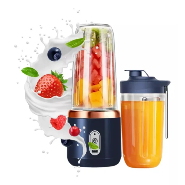 Mini Liquidificador Portátil Recarregável Mixer Vitamina Shake Suco 300ML - Imagem 4