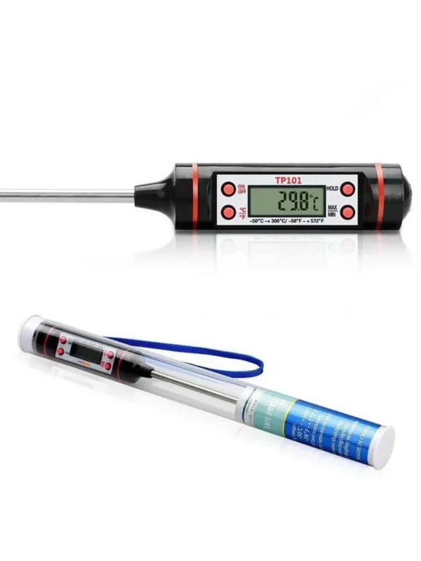 Termômetro Culinário Digital Espeto para Alimentos TP101 Medição Rápida e Precisa Ideal para Cozinha Grelhados e Assados - Imagem 4
