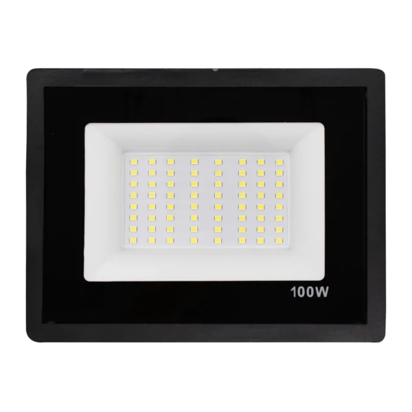 Refletor Led 100w Holofote Bivolt Prova Dágua Luz Branco Forte - Imagem 2