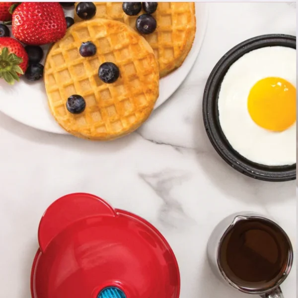 Máquina Para Fazer Waffle Pequena Portátil 110v 550w Mini Lanche Elétric - Imagem 2