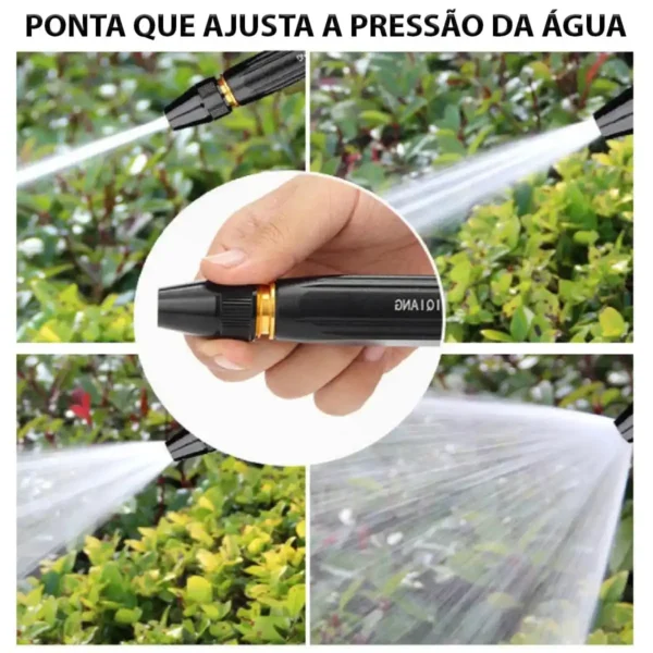 Bico Esguicho Engate Rapido Alta Pressao 3 Em 1 Lava Jato Agua Mangueira Carro Moto Jardim Quintal - Imagem 5