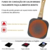 Frigideira Antiaderente Com 3 Divisórias Fritar Ovo Bacon Carne Frango Lanche Multiuso - Imagem 2