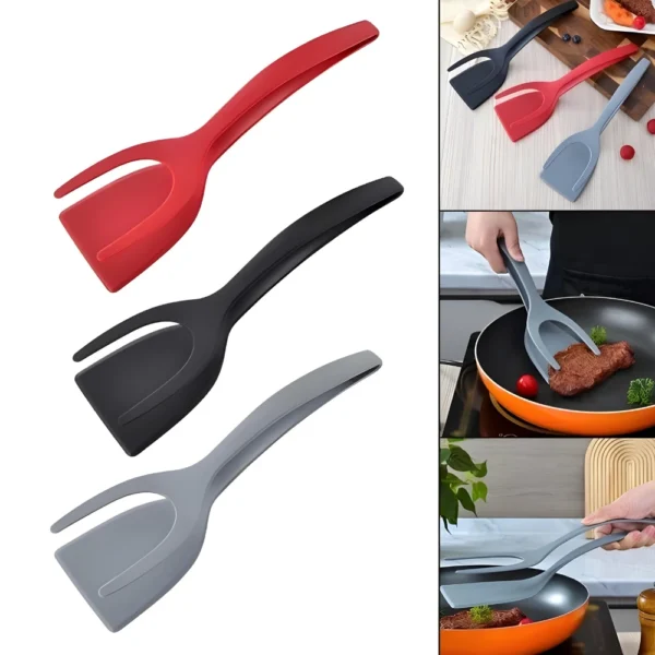 Espatula De Nylon Multiuso Com Pegador Para Ovos Bife Panqueca Tapioca - Imagem 2