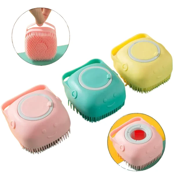 Escova Massageadora de Silicone para PET – Modelos Sortidos para Conforto e Higiene - Imagem 4