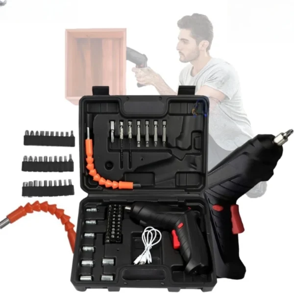 kit Parafusadeira/furadeira 48 Pçs À Bateria Carregador Usb (Dupla posição) Oferta especial - Imagem 4