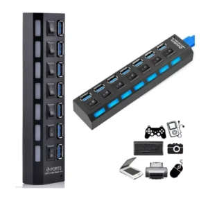 Extensão Hub Régua Usb 2.0 - 7 Portas Pc Hd Externo Pendrive