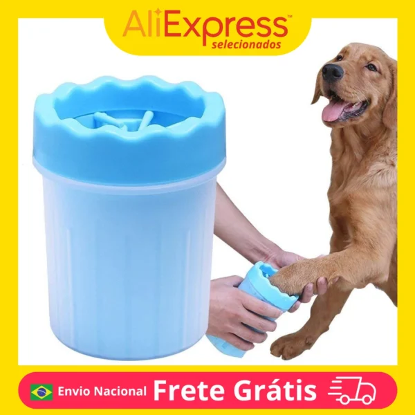 Limpa Patas Cachorro Silicone Washer Copo Limpador Banho Lava Pata Pet Cães Animais Higiene Prático Compacto Cuidados - Imagem 2