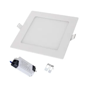 Painel Plafon de LED Embutido Quadrado 12W Bivolt 17x17cm - Luz Branca (110V/220V)