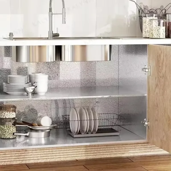 Folha de alumínio resiste alta temperatura, Modelo Cozinha Moderna, a prova de Óleo, auto-adesivos, Anti-incrustantes, - Imagem 2