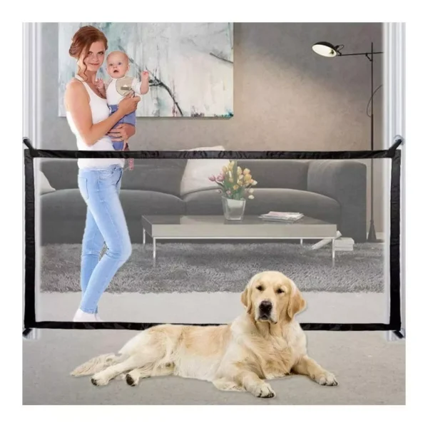 Tela Porta Retratil Protecao Cachorro Bebe Pet Segurança - Imagem 4