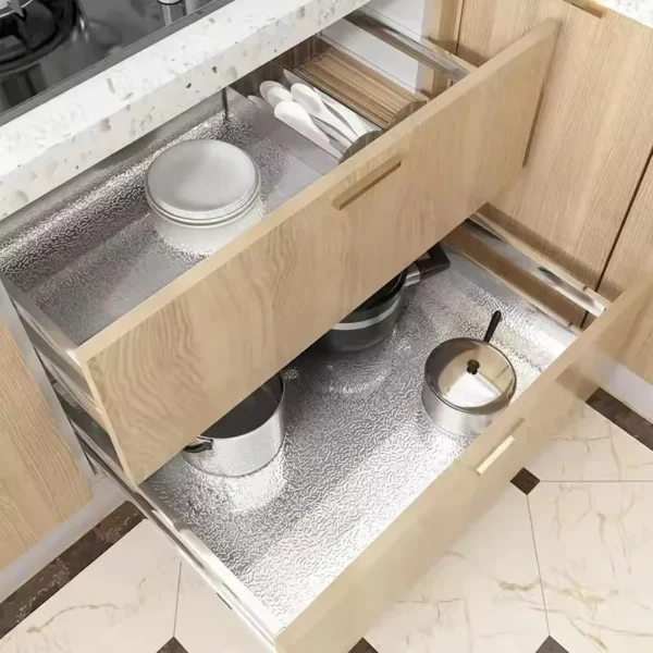 Folha de alumínio resiste alta temperatura, Modelo Cozinha Moderna, a prova de Óleo, auto-adesivos, Anti-incrustantes, - Imagem 3