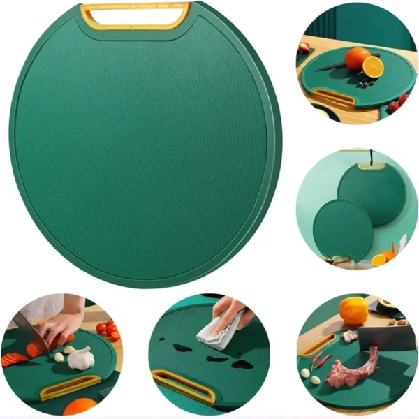Tábua de corte PE espessada de qualidade alimentar, antibacteriana e resistente ao mofo, painel circular de plástico, tábua de c - Imagem 3