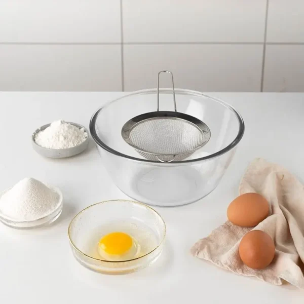 Kit Peneira Grandes Coador Em Aço Inox 3 Tamanhos P M G Para Cozinha - Imagem 5