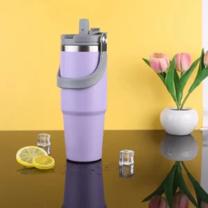 Caneca de café900ml de aço inoxidável portátil isolado frio quente viagem fitness