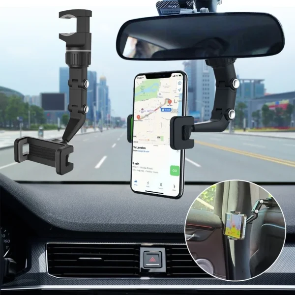 ALFA Suporte Multifuncional Carro Espelho Retrovisor E Mesa universal GPS Celular Automóvel - Imagem 3