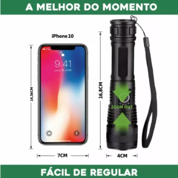Lanterna T9 Mais Forte Do Mundo Profissional Envio Imediato - Imagem 6