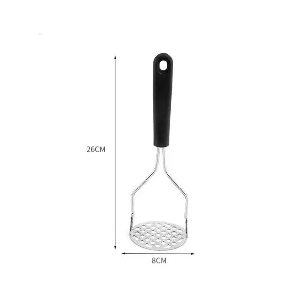 Amassador Batatas Legumes Multiuso Aço Inox Com Cabo Plastico Cozinha Multiuso - Imagem 5