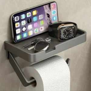 Toilet Paper Dispenser Bathroom Toilet Paper Holder Stand Napkin Tissue Paper Roll Holder Phone Shelf Kitchen Storage Rack