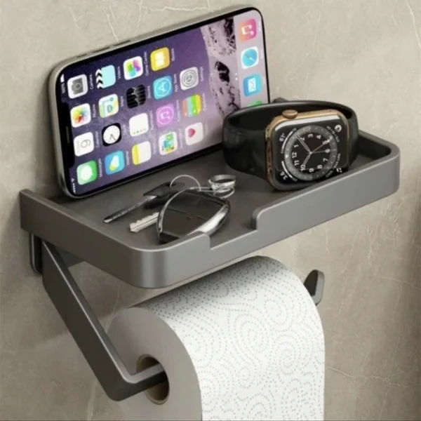 Toilet Paper Dispenser Bathroom Toilet Paper Holder Stand Napkin Tissue Paper Roll Holder Phone Shelf Kitchen Storage Rack